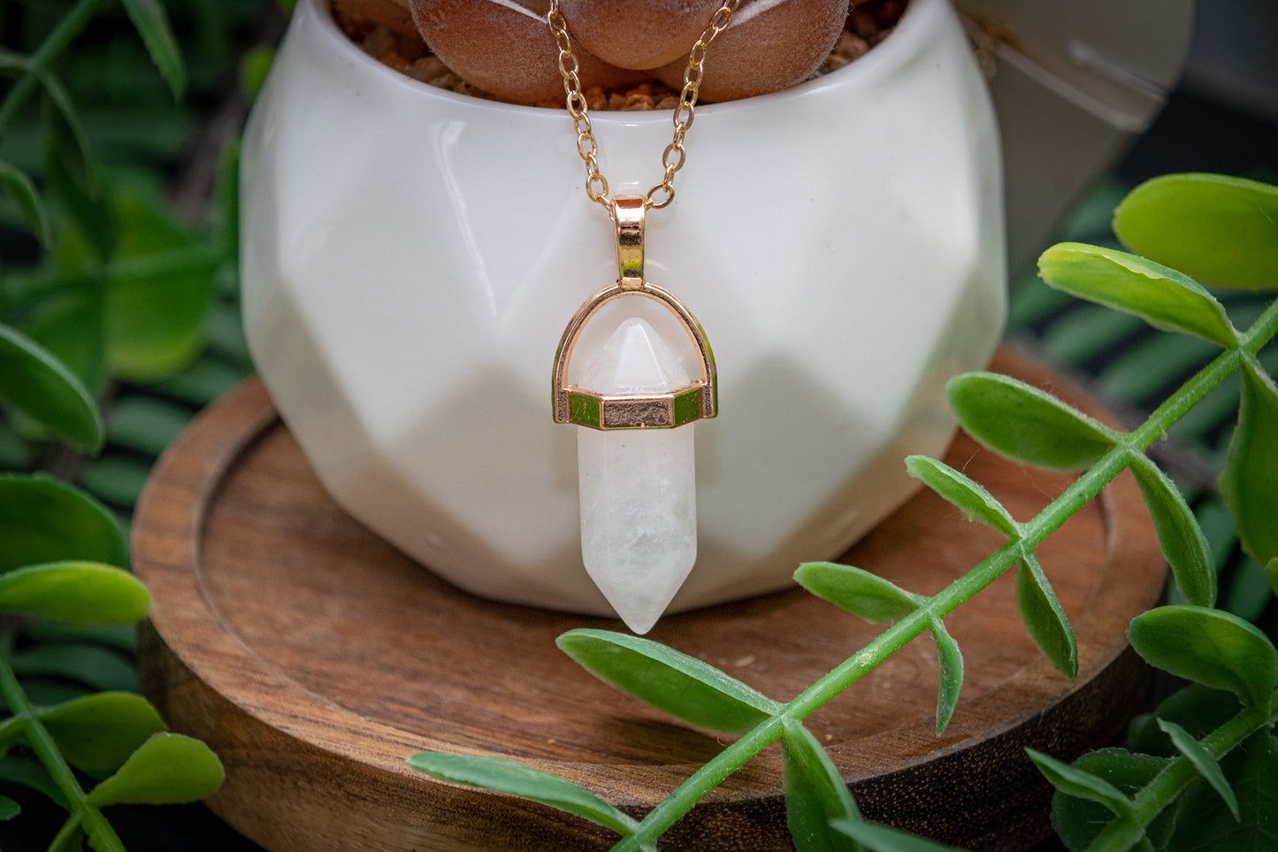 Clear Quartz pendant necklace