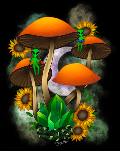 PREORDER - Magical mushrooms v-neck T-shirt