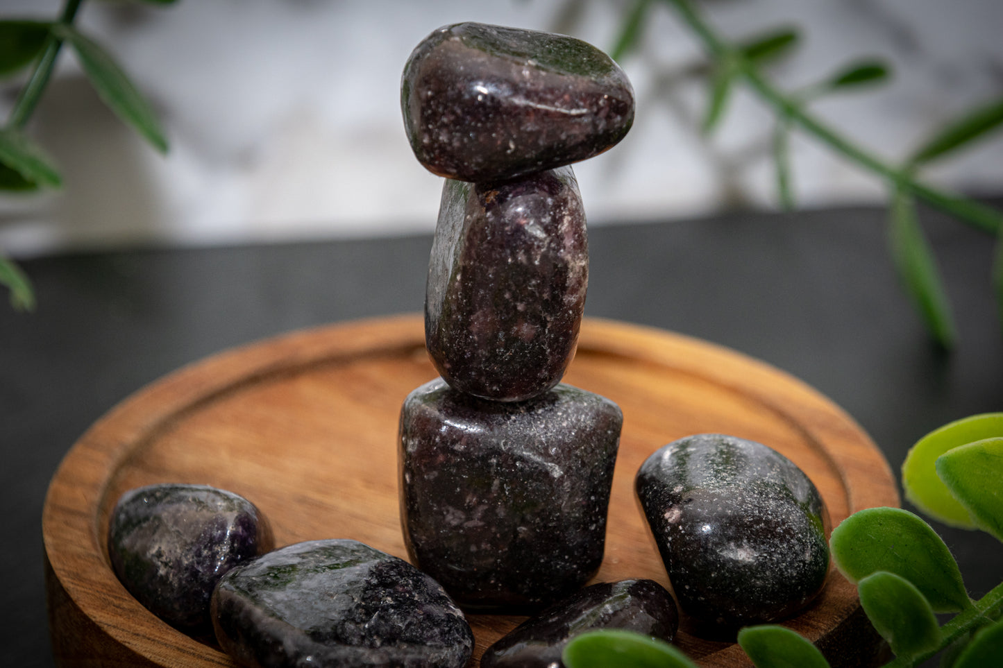 Small lepidolite tumblestone