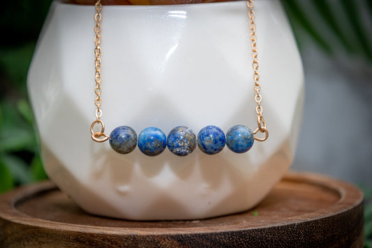 Lapis lazuli chain bracelet