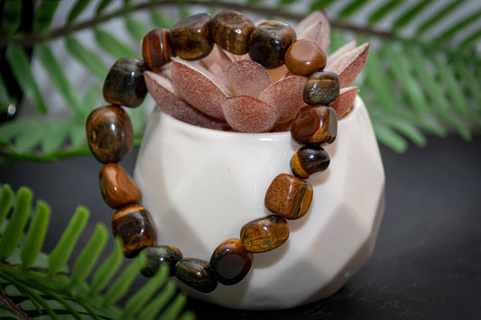 Tigers eye nugget power bracelet