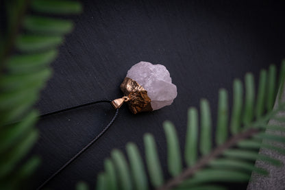 Rough Rose Quartz necklace