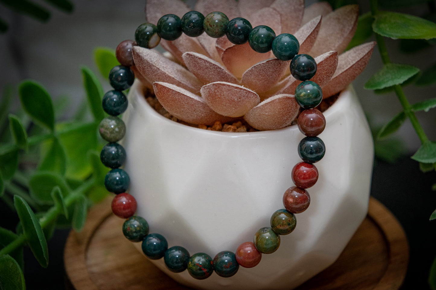 Bloodstone 6mm power bracelet