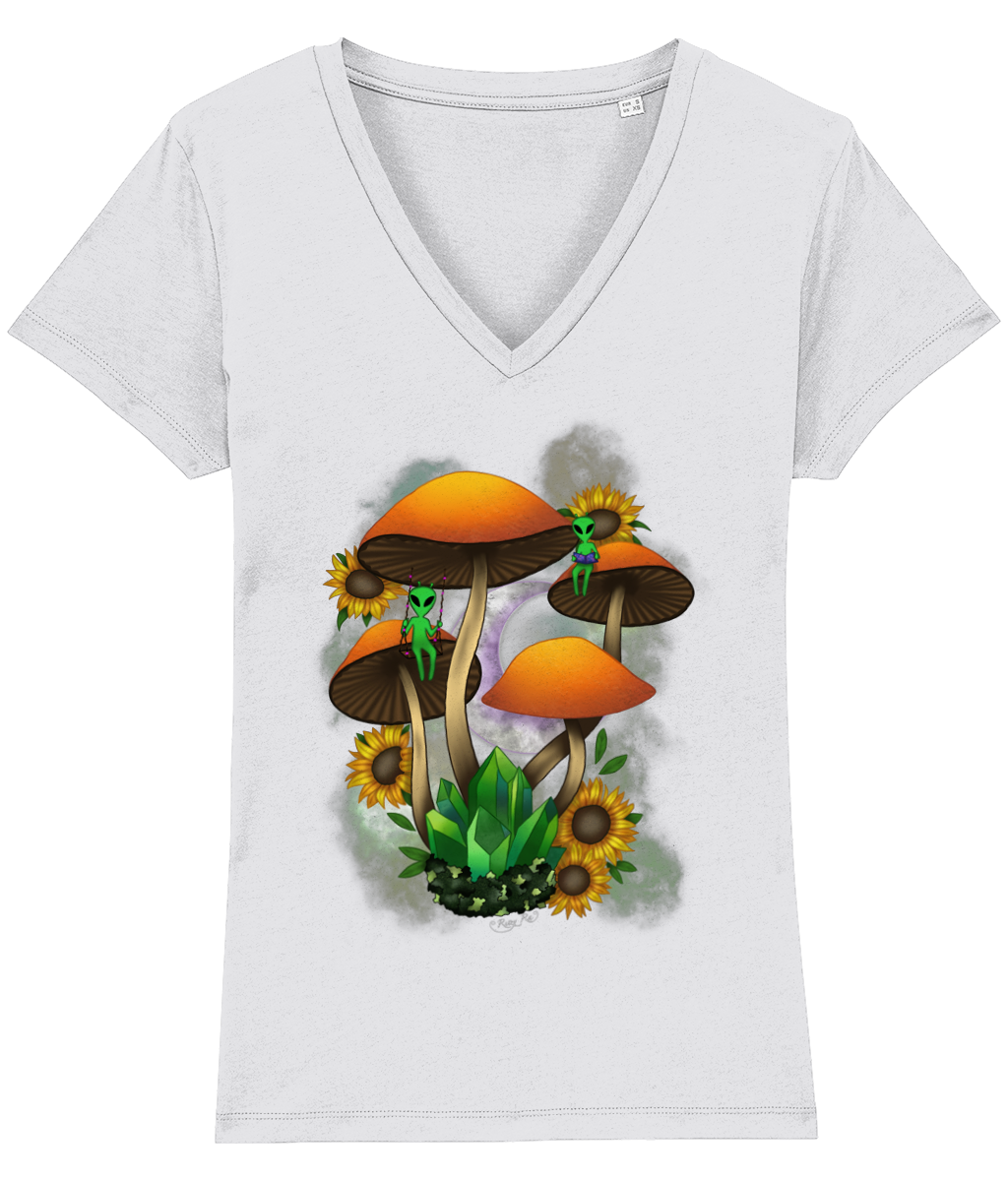 PREORDER - Magical mushrooms v-neck T-shirt