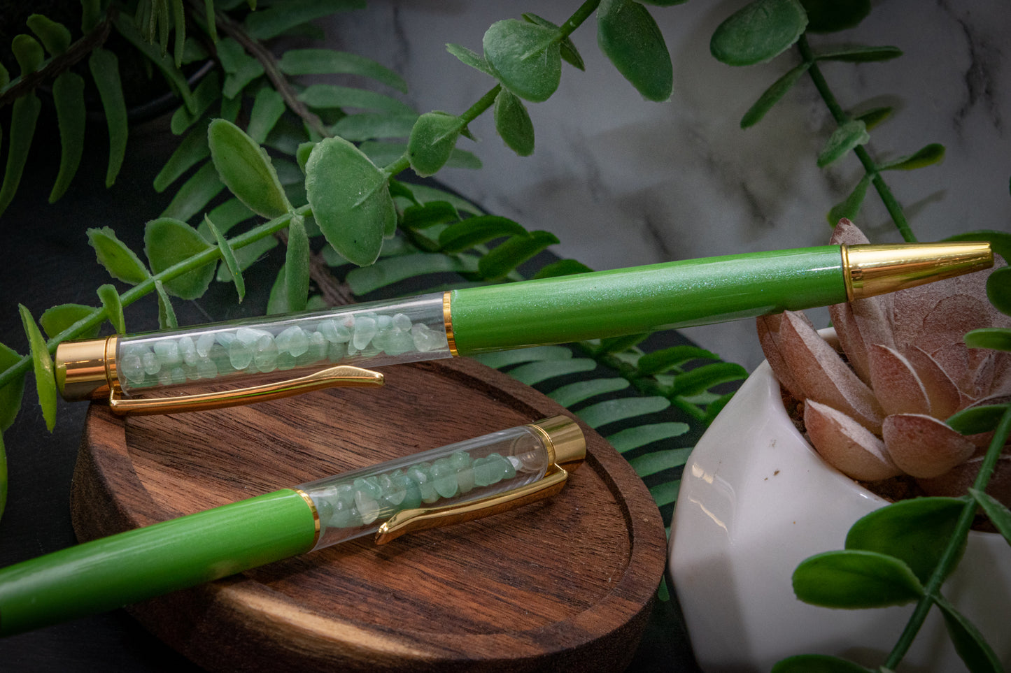 Green aventurine pen