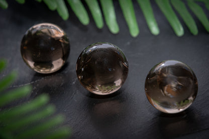 Mini smoky Quartz spheres