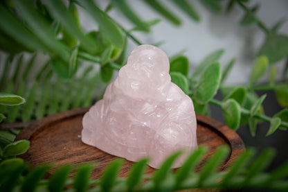 Rose Quartz Buddha carving