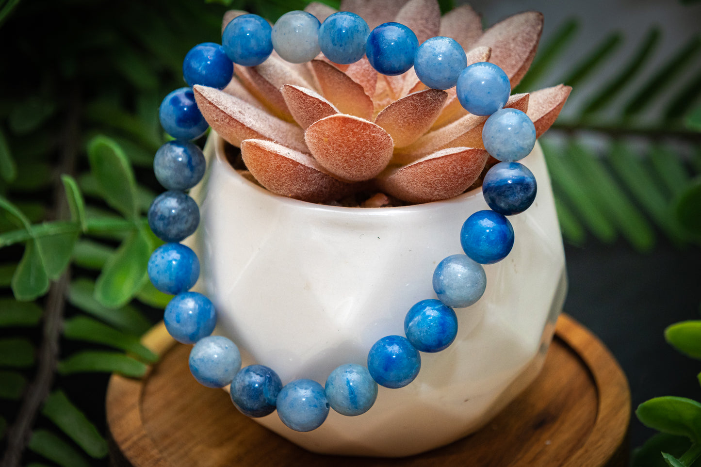 Blue quartz power bracelet