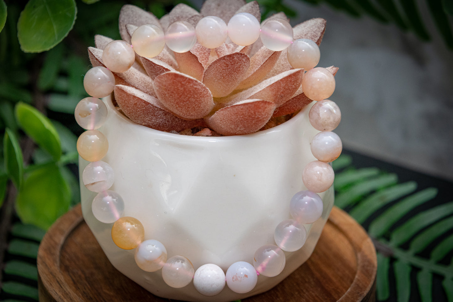 Cherry agate power bracelet