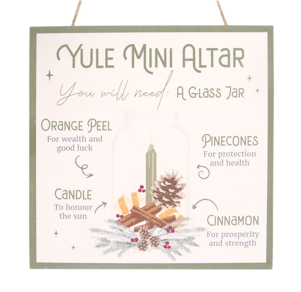 Yule mini alter decoration