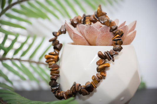 Tigers eye chip bracelet