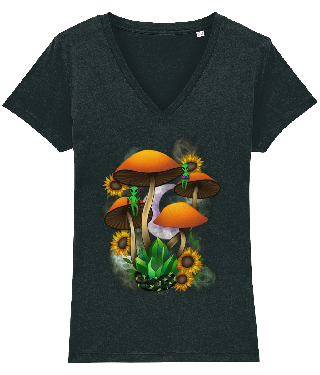 PREORDER - Magical mushrooms v-neck T-shirt