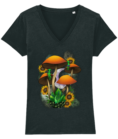 PREORDER - Magical mushrooms v-neck T-shirt