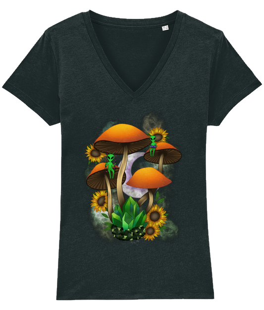 PREORDER - Magical mushrooms v-neck T-shirt