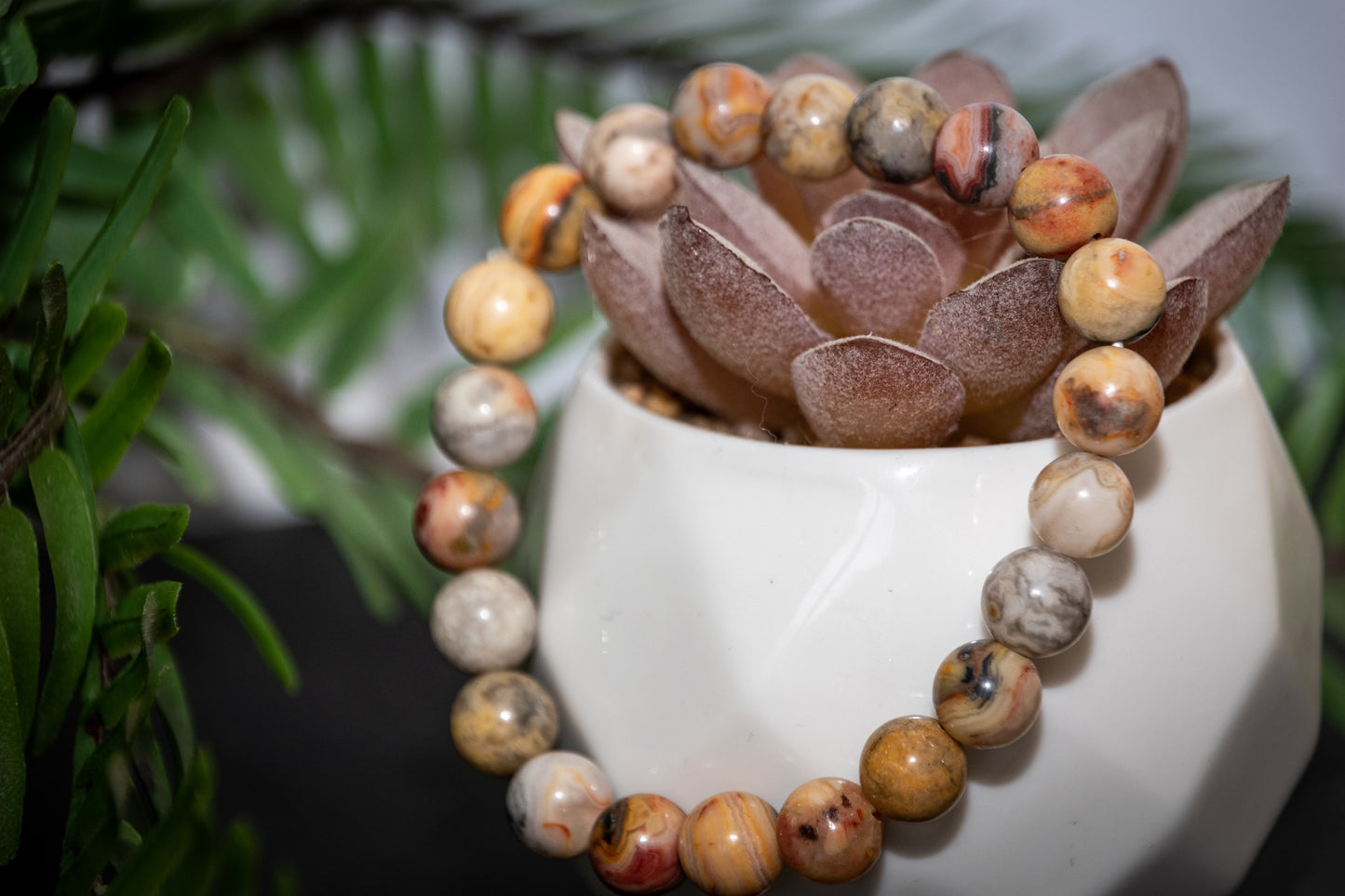 Crazy agate power bracelet