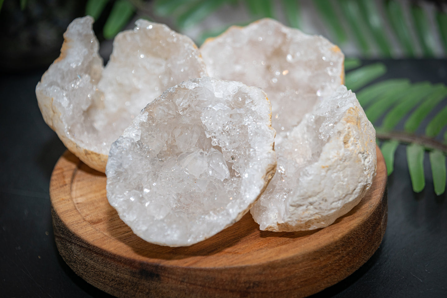 Mini quartz half geodes