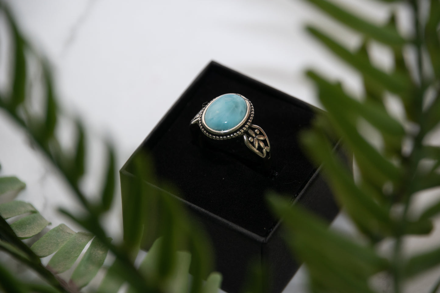 Larimar adjustable ring