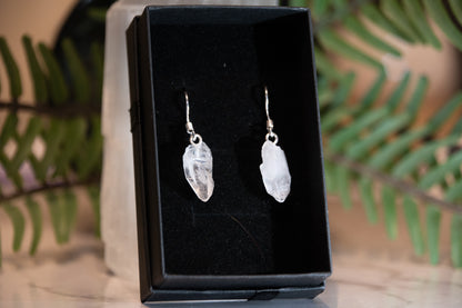 Clear Quartz 925 sterling silver earrings