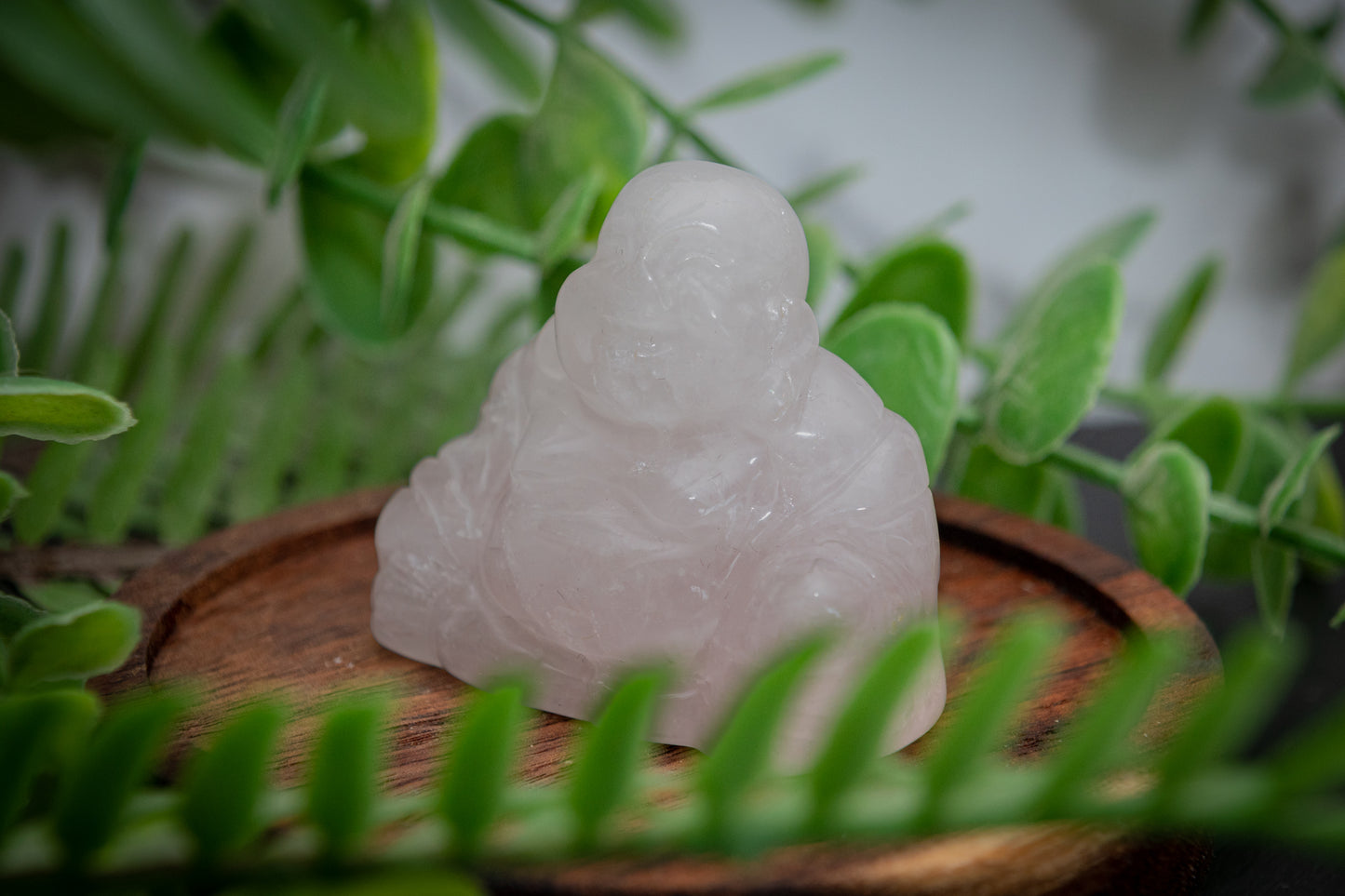 Rose Quartz Buddha carving