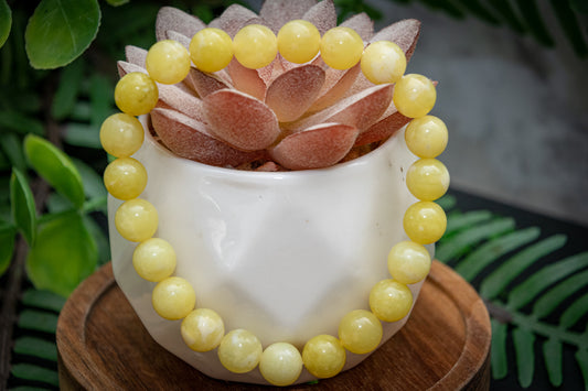 Olive jade power bracelet