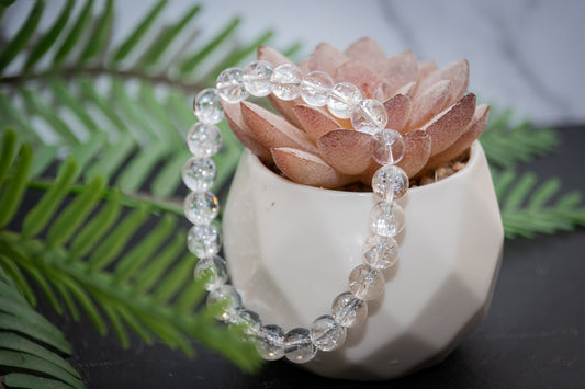 Crackle quartz power bracelet