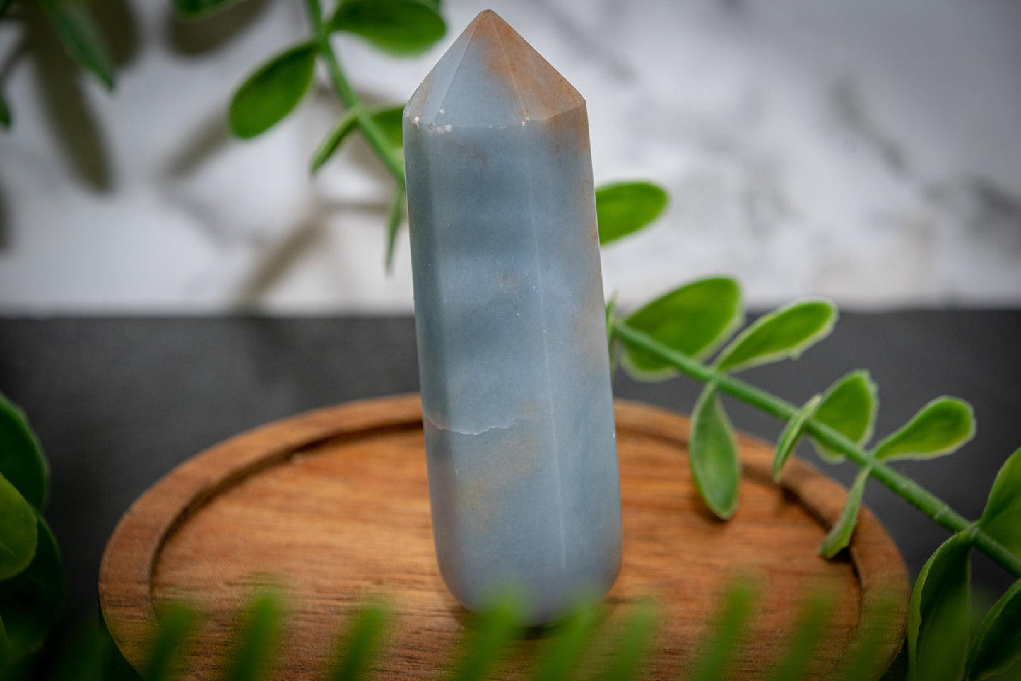 Angelite healing wand