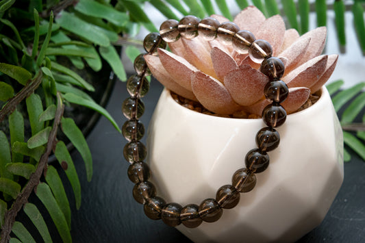 Smoky quartz power bracelet