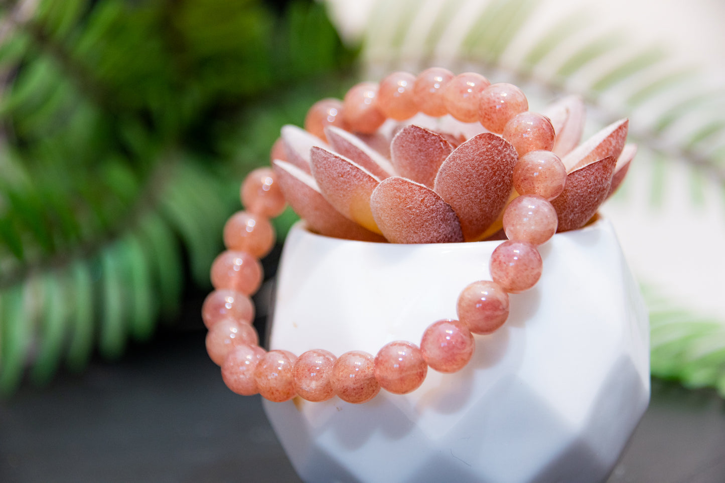 Strawberry Quartz power bracelet